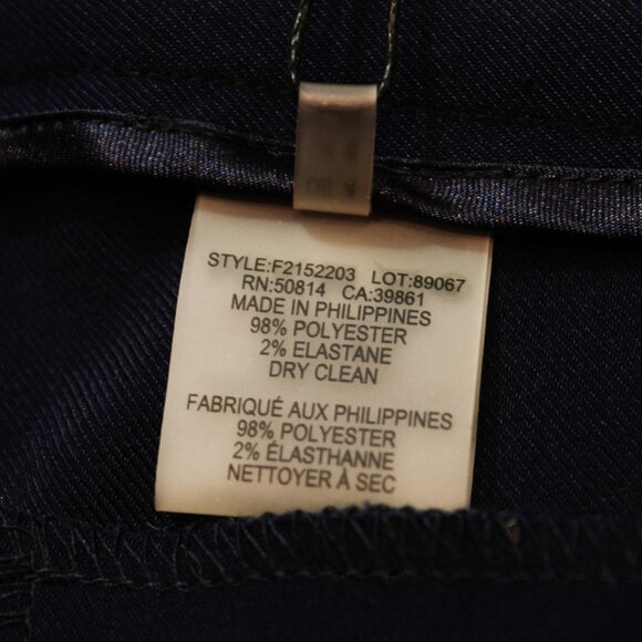 NWT! Tahari ‘Samile’ Cigarette Pants | Evening Blue Tailored Slim Trousers - Picture 8 of 9